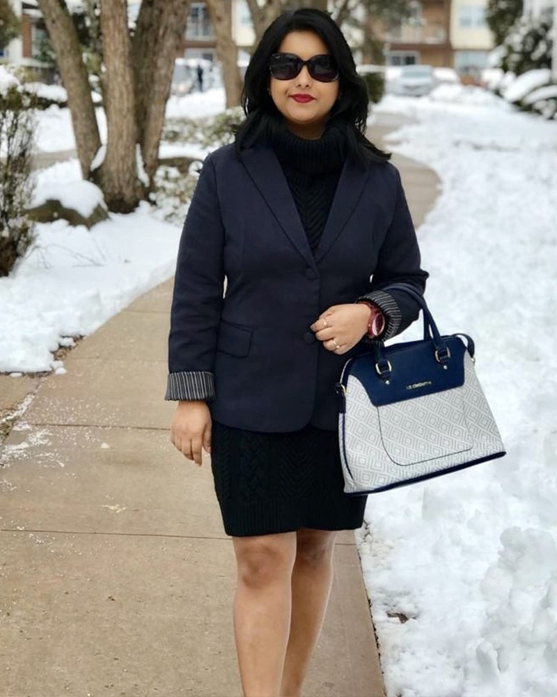 LookbookStore Women Work Blazer Jacket Casual Navy Blue Two Buttons Blazer Plus Size Jacket Suit Plus Size Womens Blazers for Work Professional Suit Jackets Women XXL 20 22 - Image 3